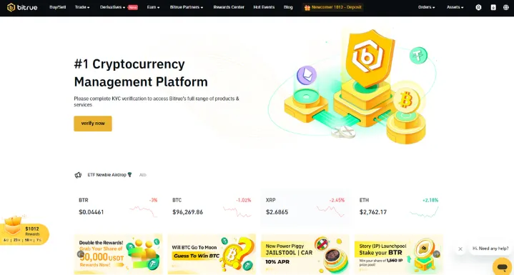 Bitrue Exchange Page