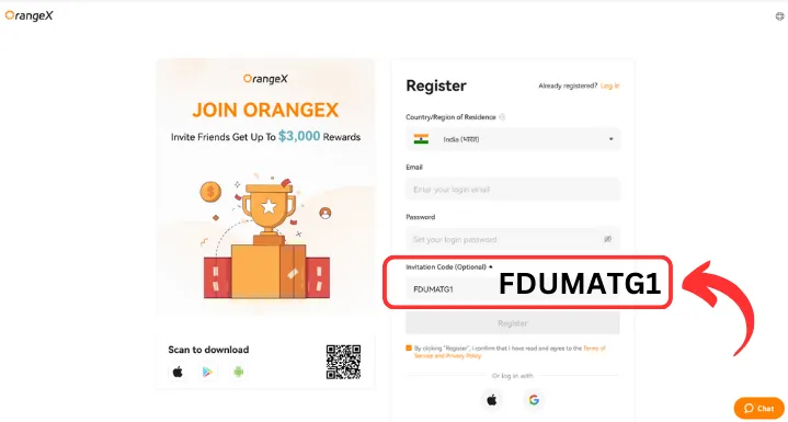 OrangeXExchangeSignUP