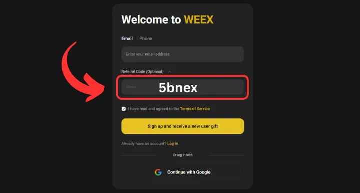 WeeXExchangeSignUp