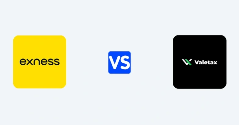 Exness vs valetax comparison chart